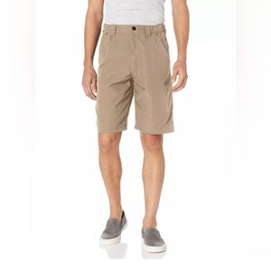 (5) Men’s Wrangler Khaki Flexwaist Cargo Shorts 36x10” New with tags